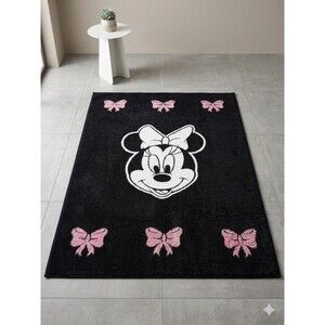 Vintage 1984 Biederlack Minnie Mouse Black Pink Bows Rare HTF USA Reversible